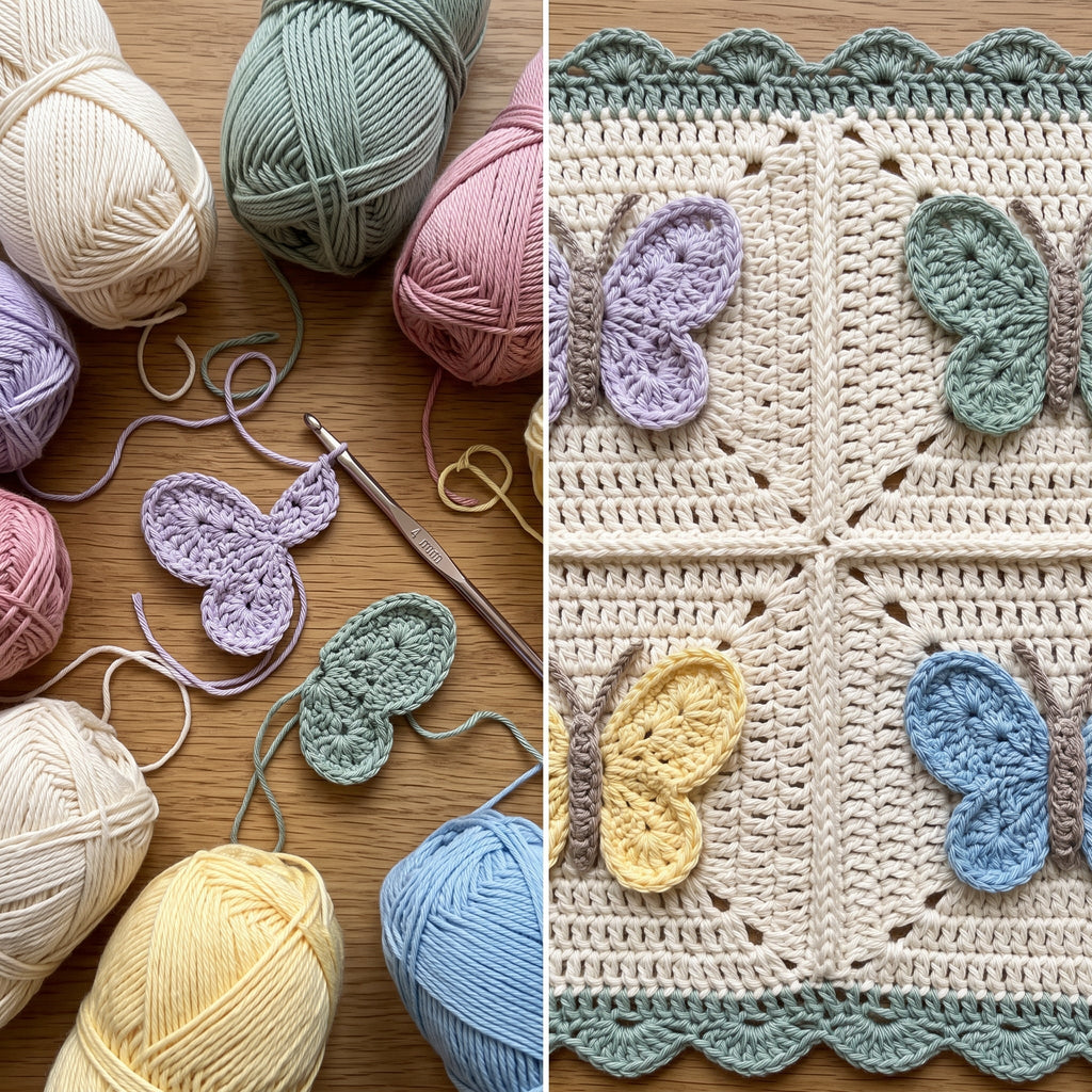 Butterfly Baby Blanket Crochet Pattern PDF, 3D Granny Square Afghan, Pastel Nursery Gift, Intermediate Digital Download